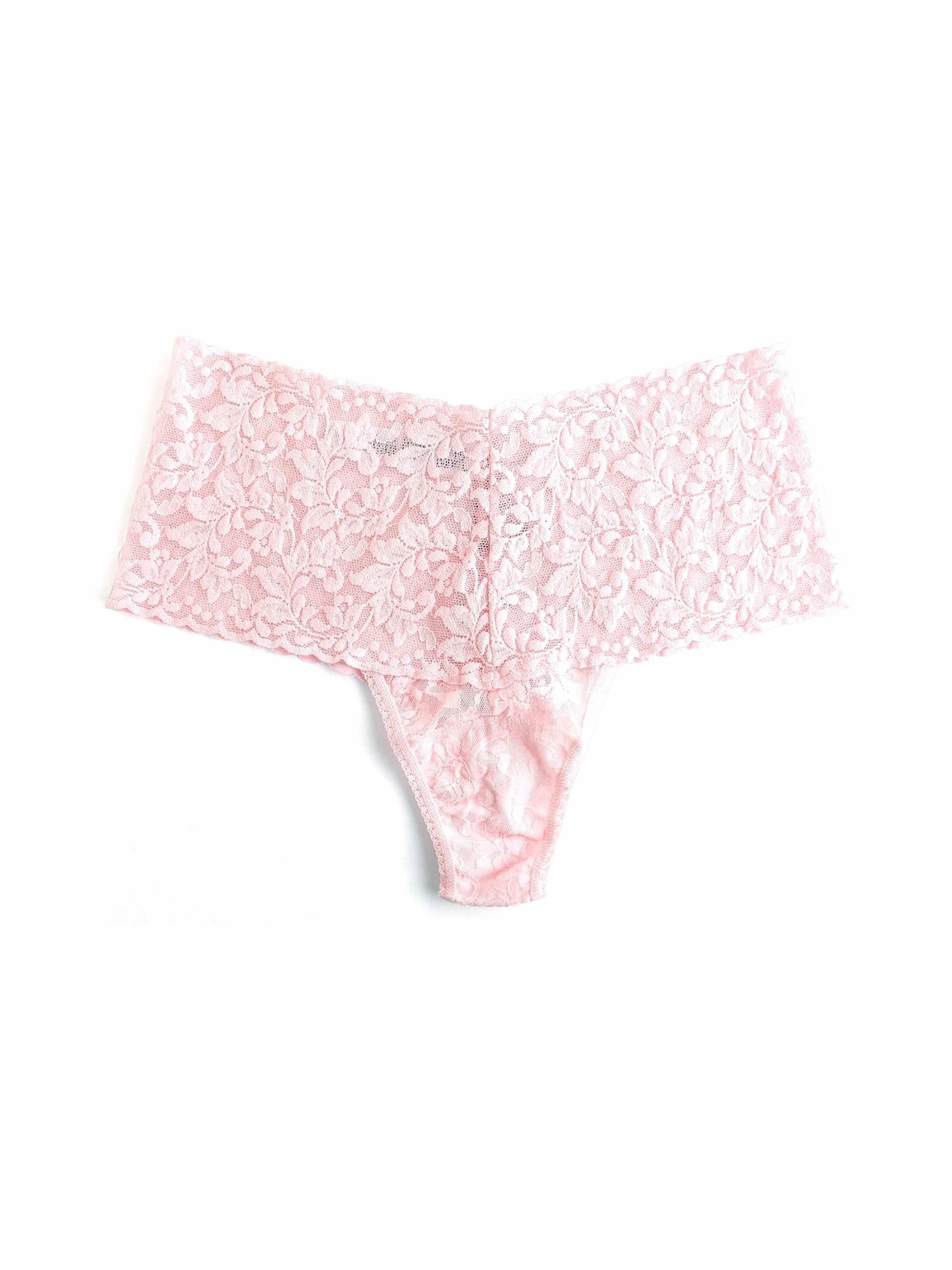 Retro Lace Thong Bliss Pink - Image 3